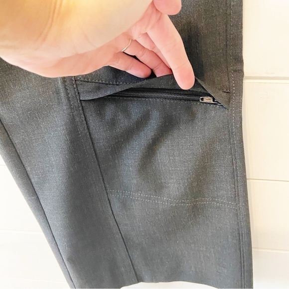 Athleta | Women’s Gray Canyon Casual Wool Blend Zip Calf Pockets Pants Size 10 - Picture 6 of 13